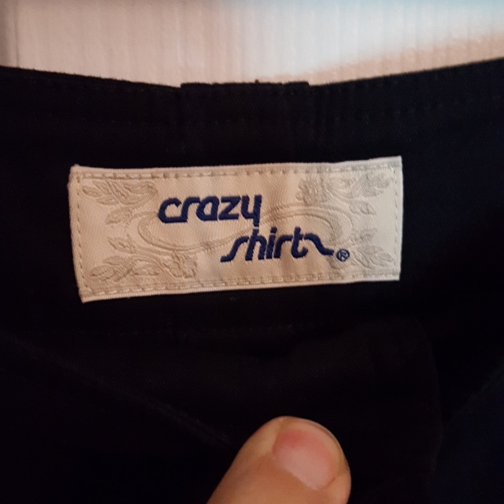 Crazy Shirtz Black shorts Sz 14 - Picture 2 of 3